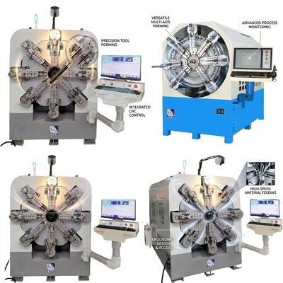 Dwunastoosiowa maszyna sprężynowa CNC ze sprężyną obrotową o średnicy drutu 2,5 mm